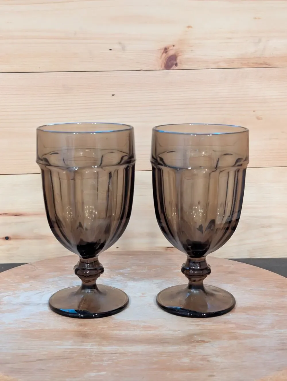 Vintage Libbey Duratuff Gibraltar Mocha Iced Tea Goblets - Set of 2 - 7